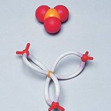 三氧化硫分子的空間填充和棒模型