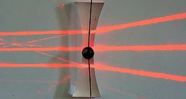 Световые лучи, проходящие через рассеивающую линзу