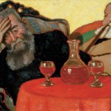 Йожеф Рипль-Ронаи: «Мой отец и дядя Пьячек с красным вином» (1907)