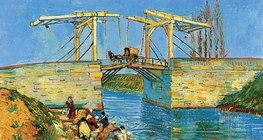 Ван Гог: «Мост Ланглуа в Арле с прачками» (1888, постимпрессионизм)