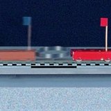 Две платформы с одинаковой массой при упругом столкновении «обмениваются» скоростями