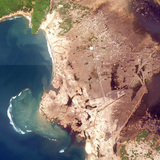 Satelitní snímky ničivých vln tsunami na Vánoce roku 2004