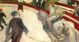 Анри де Тулуз-Лотрек: «Всадница (В цирке Фернандо)» (1888, постимпрессионизм)