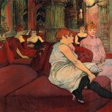 Анри де Тулуз-Лотрек: «Салон на улице Мулен» (1894, постимпрессионизм)