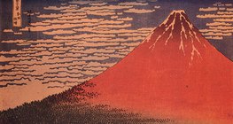 Fuji rojo (h. 1830), Katsushika Hokusai