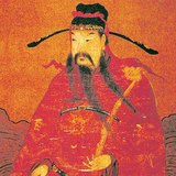 Representación de un emperador chino