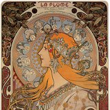 Альфонс Муха: Календарь «Зодиак» (плакат для журнала La Plume, модерн)