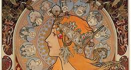 Alfons Mucha: Calendario de La Plume (cartel, Art Nouveau)
