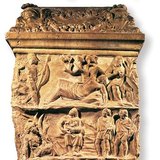 ローマの基礎の石の彫刻