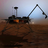 Die stationäre Sonde Phoenix am Mars (Illustration)