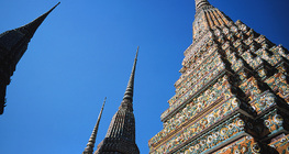 Věže buddhistického chrámu Wat Pho