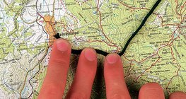 Измерение длины извилистой дороги на карте – 1