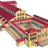 1450年聖彼得大教堂的重建圖紙（早期的基督教藝術）