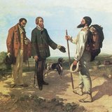 Курбе: «Встреча», или «Здравствуйте, месье Курбе» (1854, реализм)