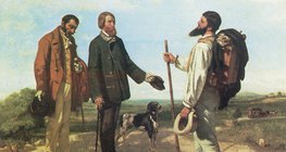 Курбе: «Встреча», или «Здравствуйте, месье Курбе» (1854, реализм)