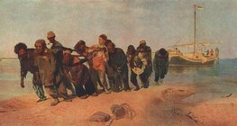 Илья Репин: «Бурлаки на Волге» (1873, реализм)