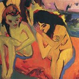 Кирхнер: «Голые девушки разговаривают» (около 1910 г., экспрессионизм)