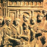 Relieve romano representando un sacrificio animal