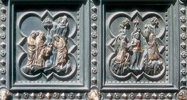 Гиберти: Рельефы северных ворот Флорентийского баптистерия (1403–1424, Возрождение)