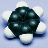 苯分子的空間填充模型