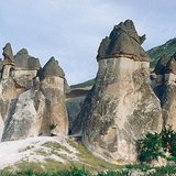 Скальные образования («камины фей») в Каппадокии, Турция