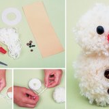 Fazendo um boneco de neve de pompons
