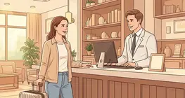 في مكتب استقبال الفندق