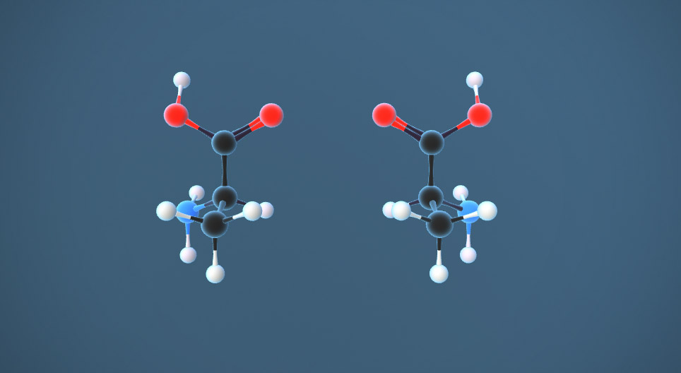 Optical isomerism - 3D scene - Mozaik Digital Education and Learning