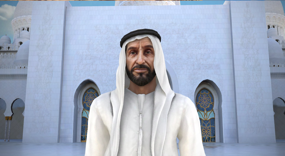 Zayed bin Sultan Al Nahyan 3D scene Mozaik Digital Education and