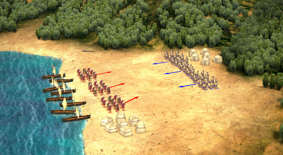 Battle of Marathon (490 BC) 3D scene Mozaik Digital Education and Learning