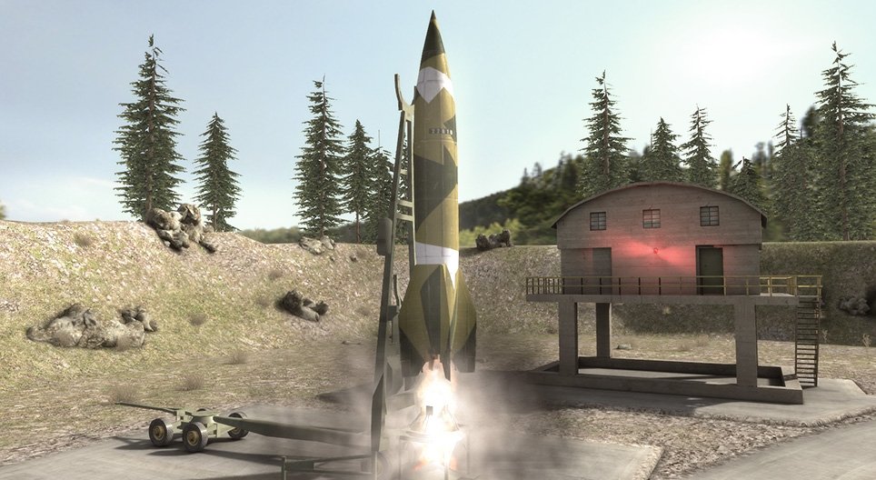 De V-2 ballistische raket (1944) - 3D-scène - Mozaik Digital Education
