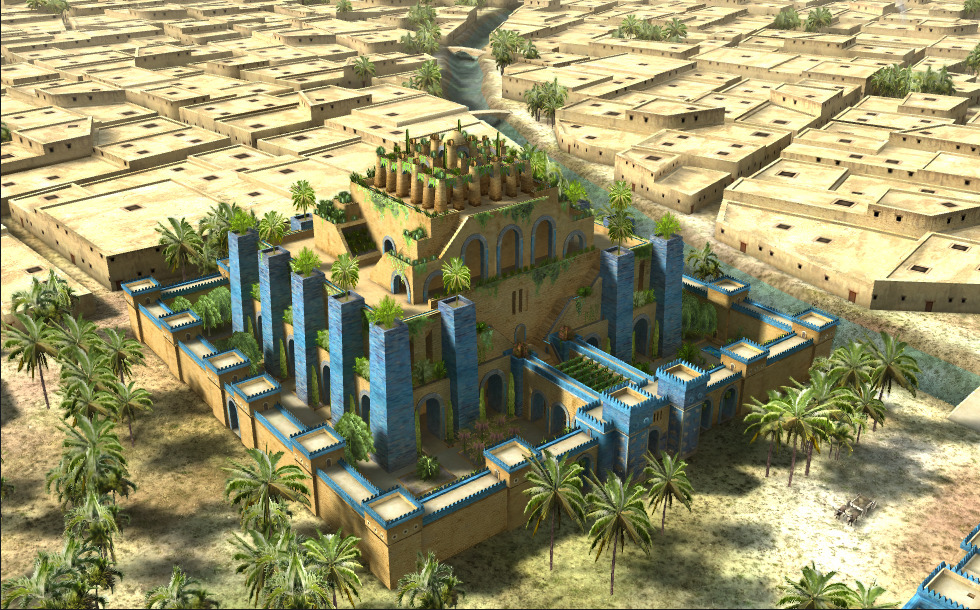 De stad Babylon (6e eeuw v.Chr.) - 3D-scène - Mozaik Digital Education