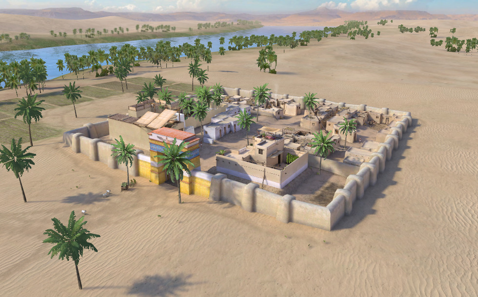 Egyptische woning uit de oudheid - 3D-scène - Mozaik Digital Education