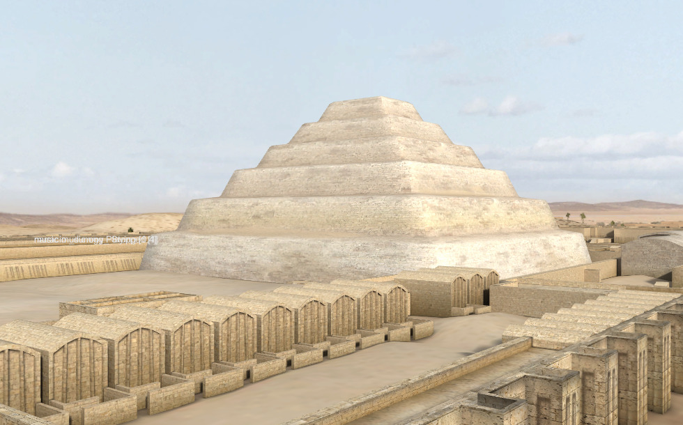 Pirâmide de Djoser (Sacará, Egito, século XXVII a.C.) - Cena 3D