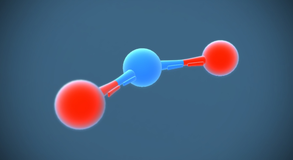 Nitrogen-dioxide (NO₂) - 3D model - Mozaik digitalno obrazovanje i učenje