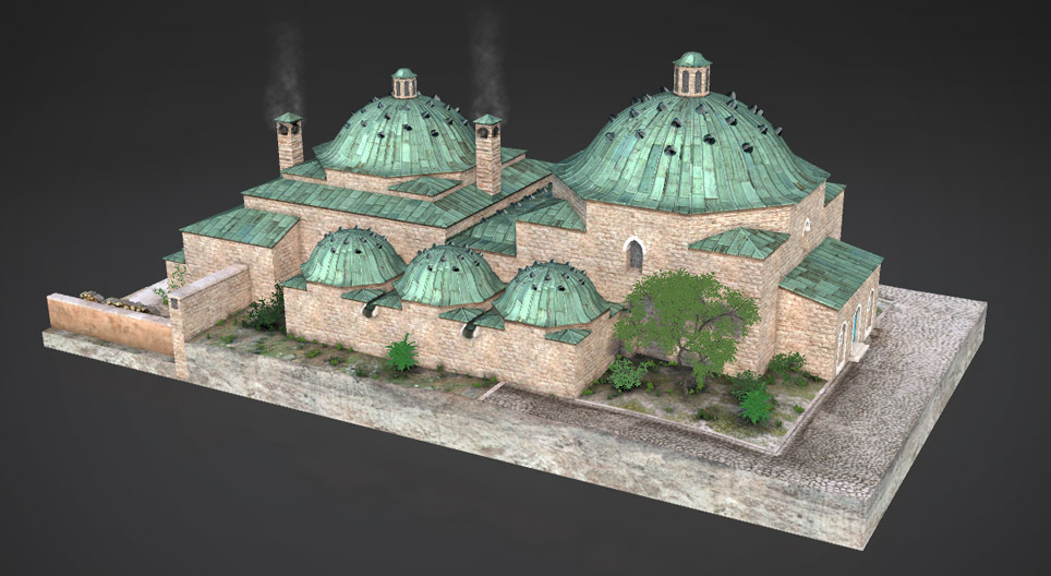 Turkish bath 3D model Mozaik digitalno obrazovanje i učenje