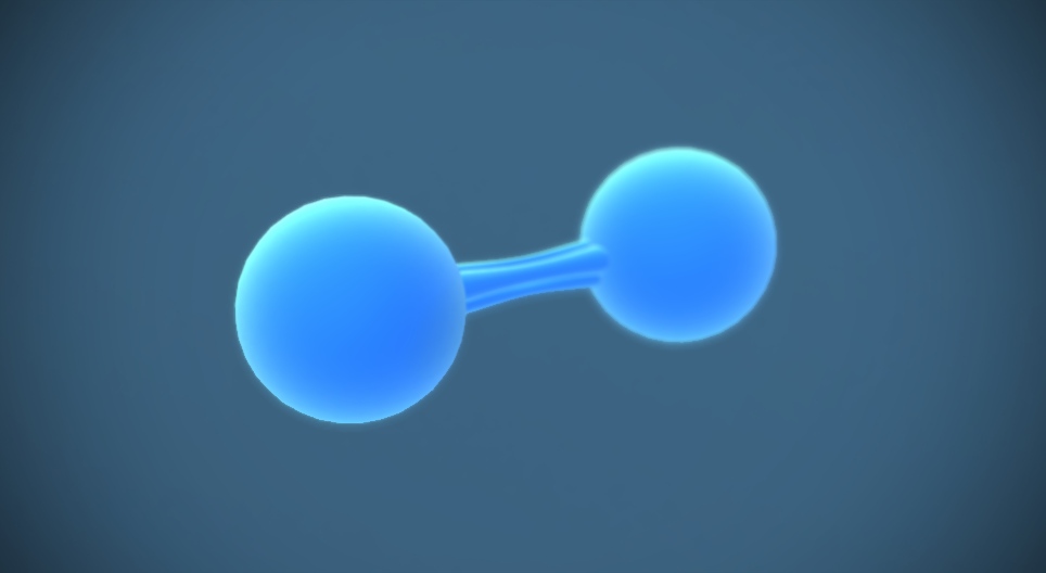 Nitrogen (N₂) (basic) - มุมมอง 3D - Mozaik Digital Learning