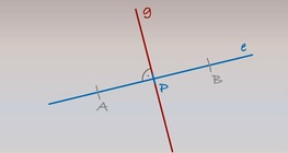 Trazar una perpendicular a una línea en un punto P dado