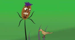 El cardo y el pajarito