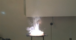 La combustión de magnesio en dióxido de carbono