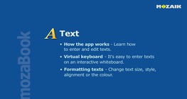 mozaBook - Introducción de texto