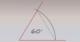 Trazar un ángulo de 60º