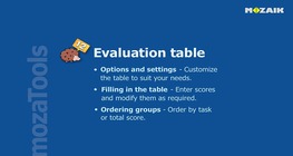 Tutorial de Tabla de evaluación