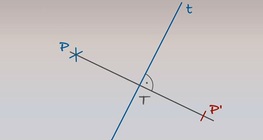 Simetría axial de un punto